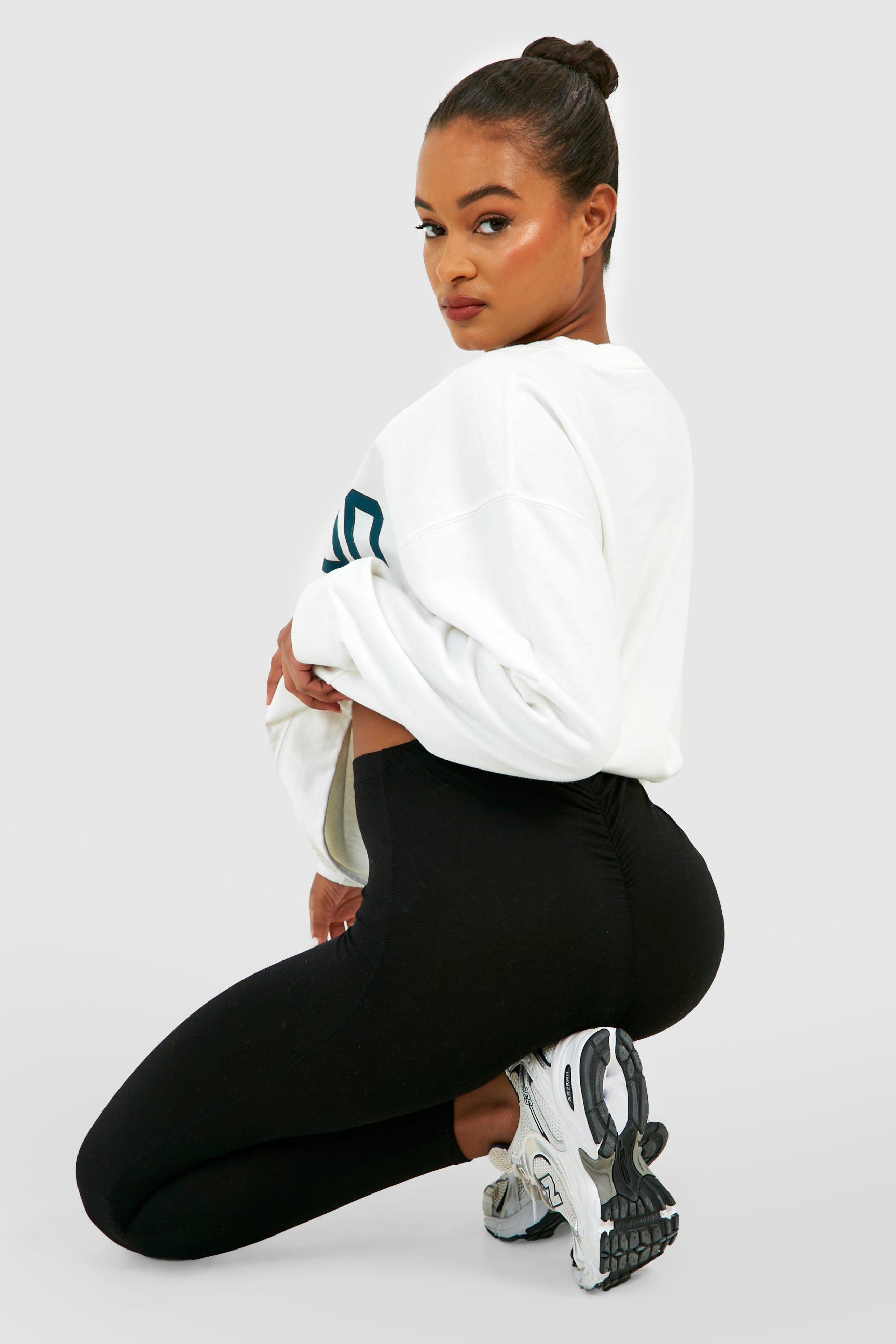 Women's Ruched Bum Booty Boosting Jersey Leggings