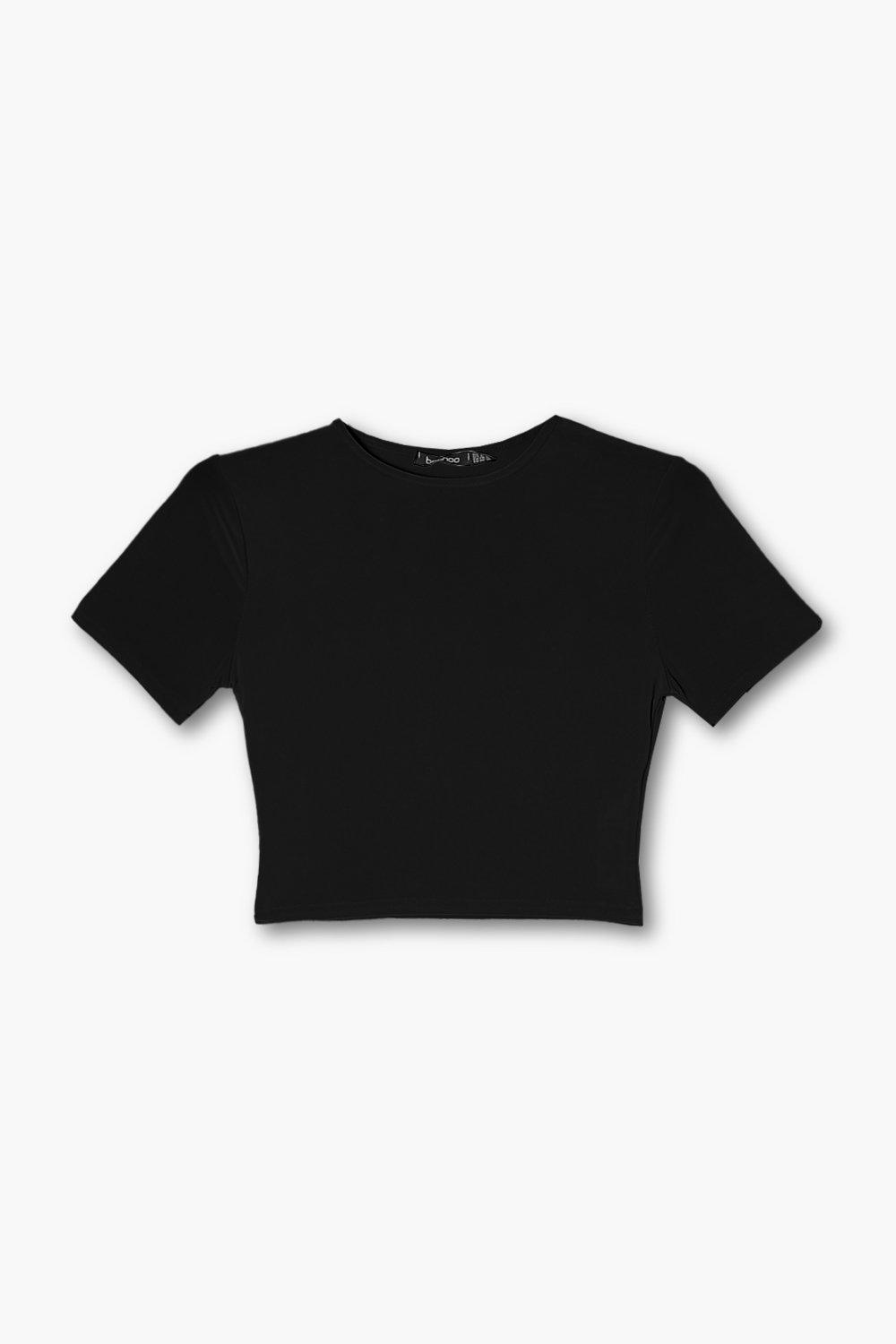 Slinky Short Sleeve Crop Top