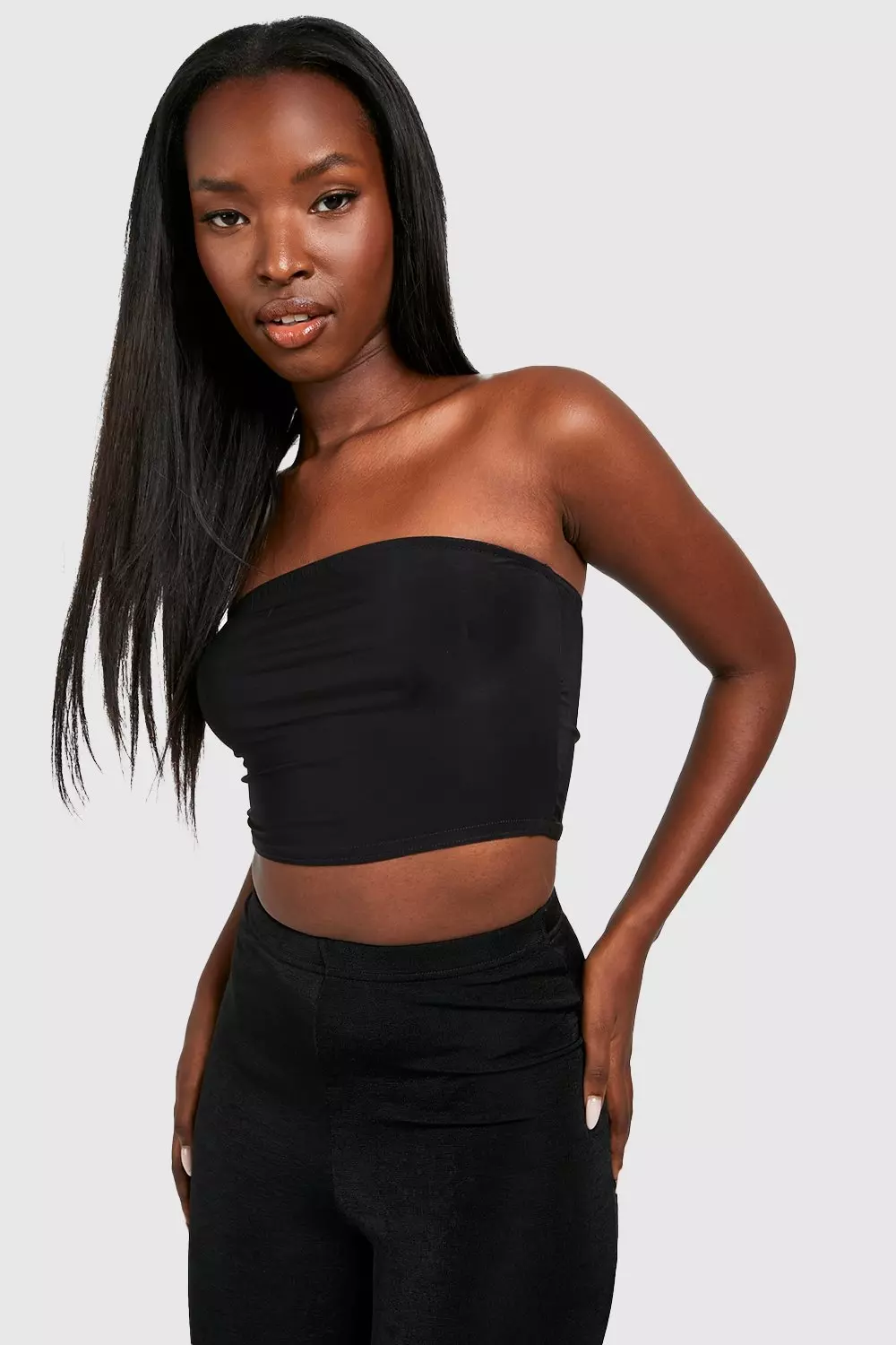 Slinky Bandeau Crop Top