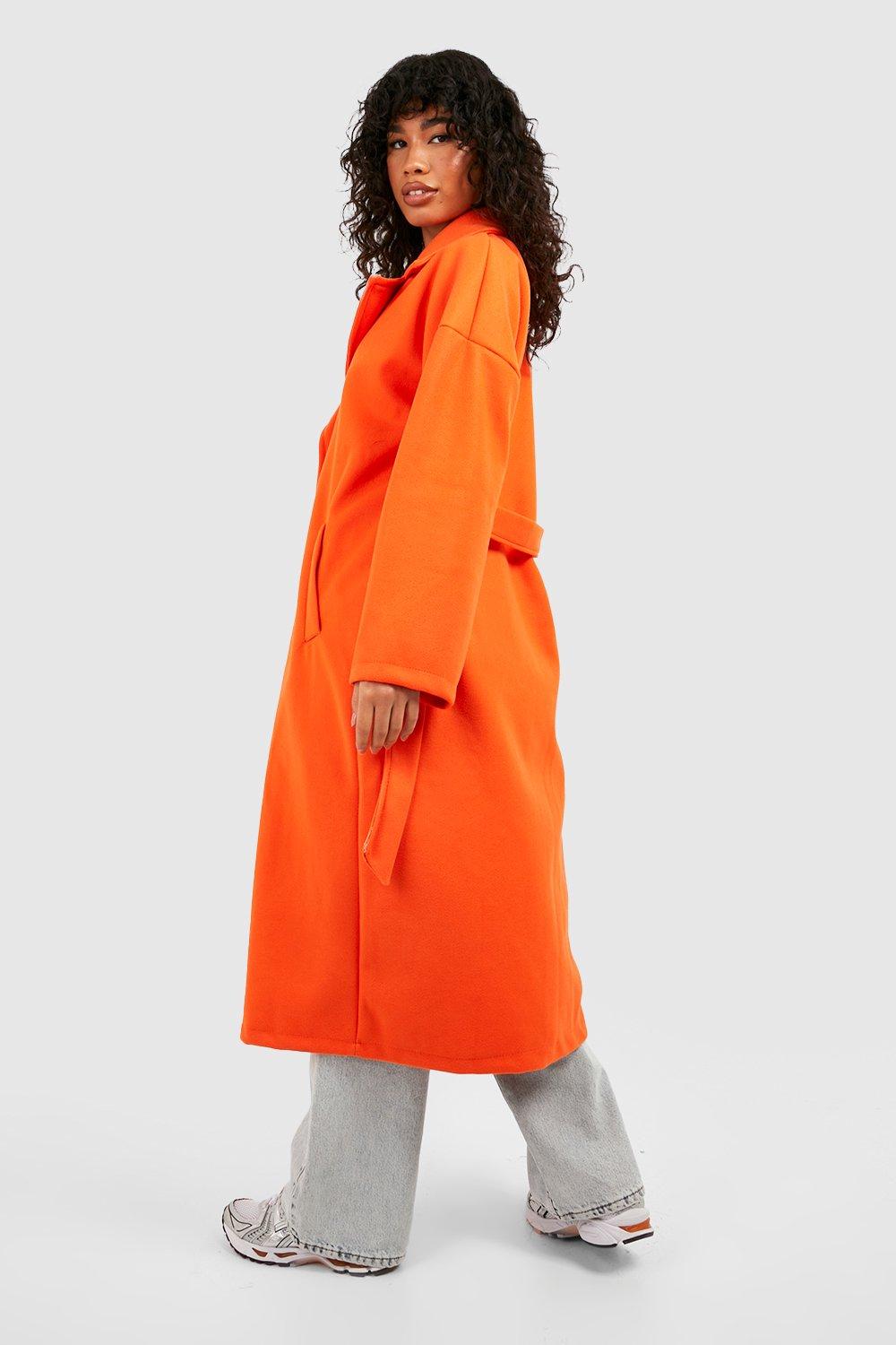 Mango orange coat sale