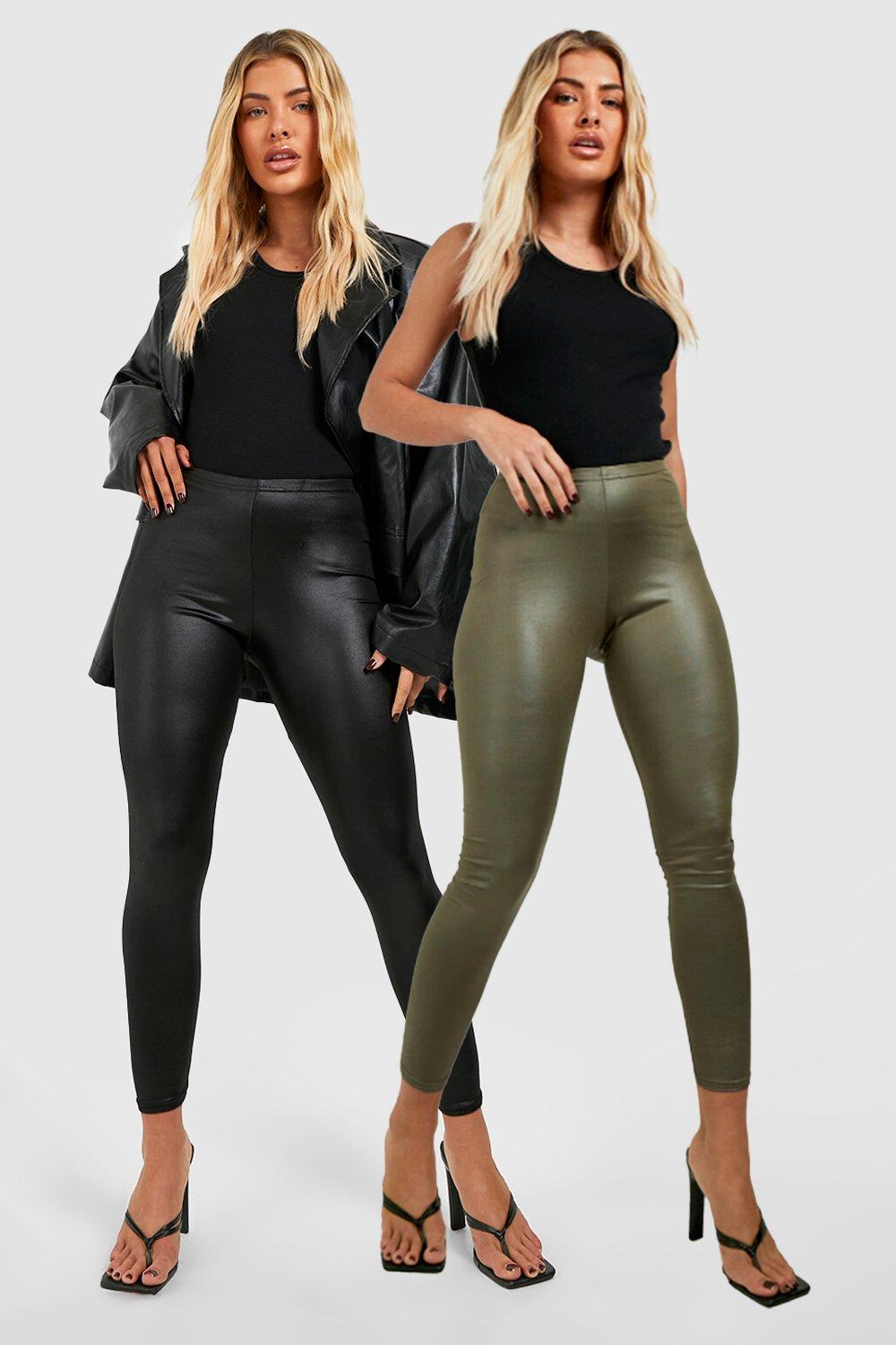 Petite 2 Pack Shiny Legging  Wet look leggings, Shiny leggings