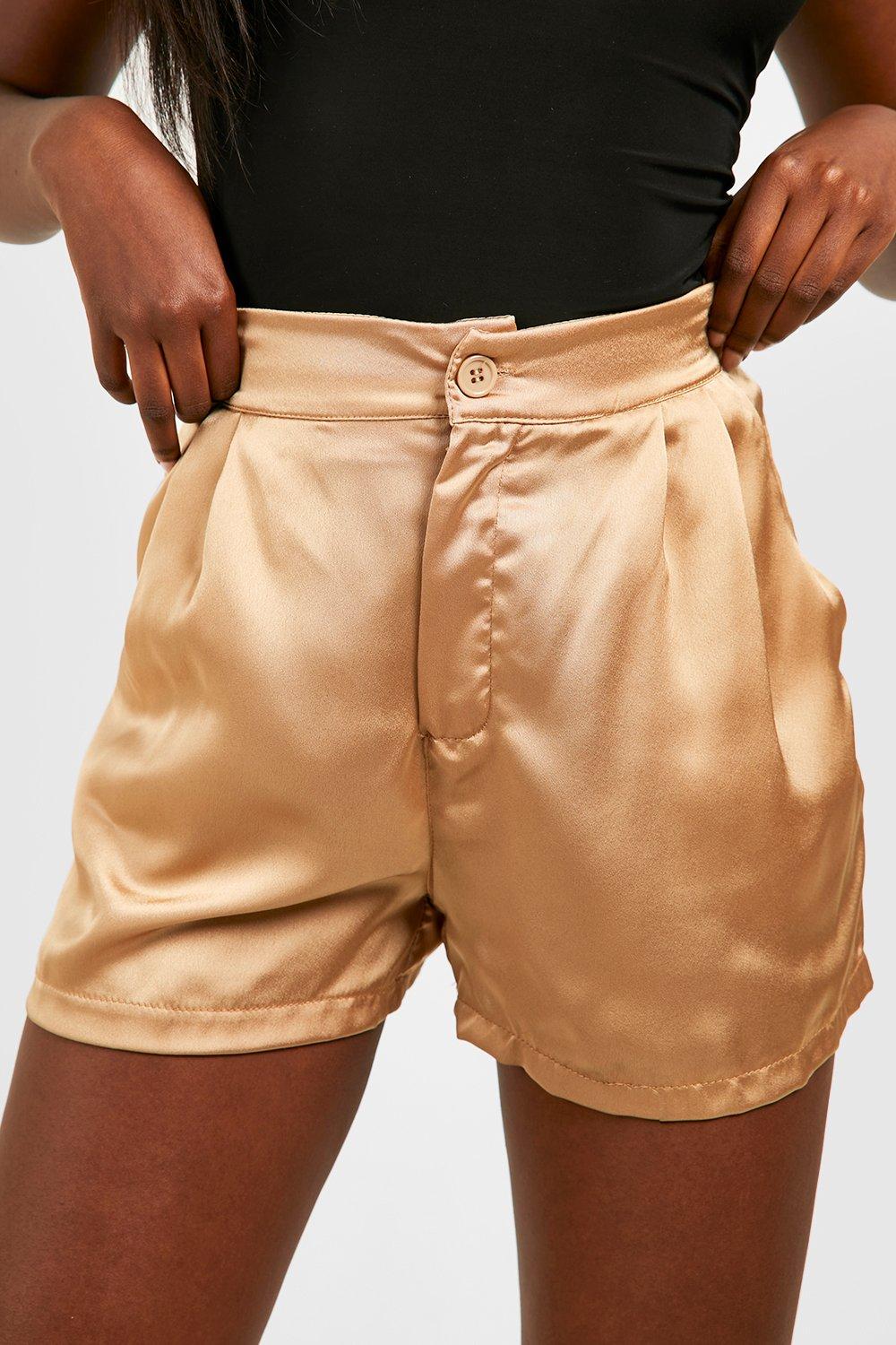 High Waisted Satin Shorts