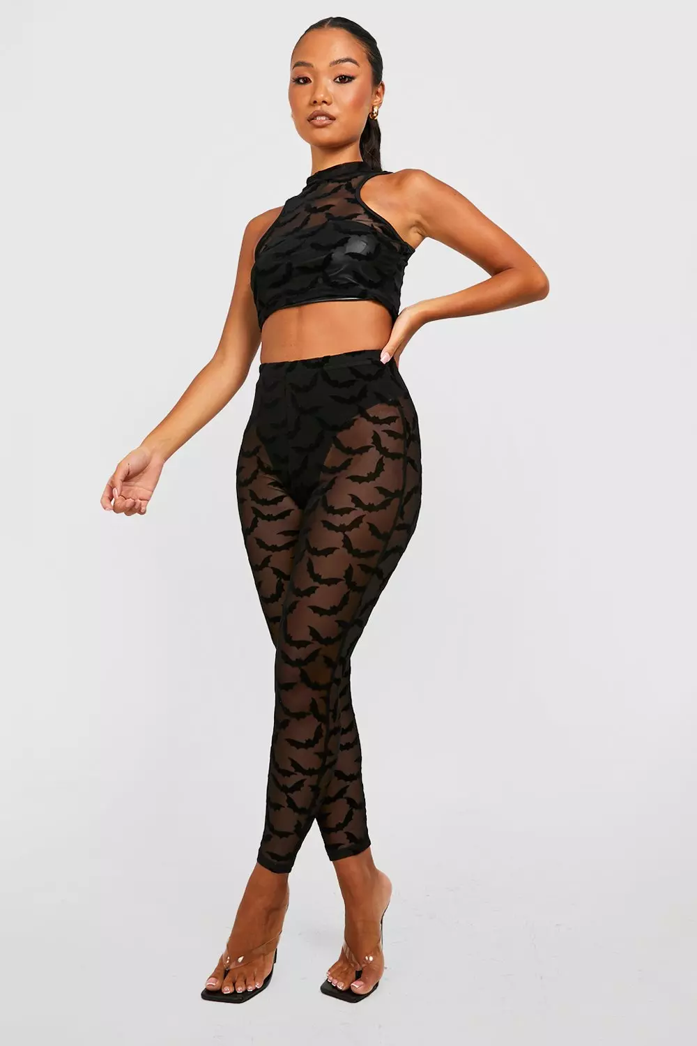 Petite shop mesh leggings