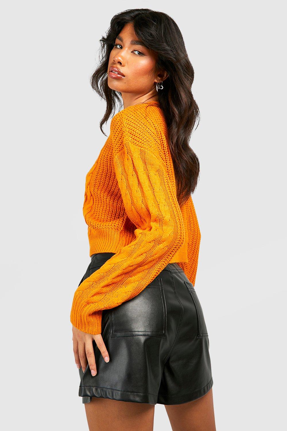 Cropped orange clearance jumper