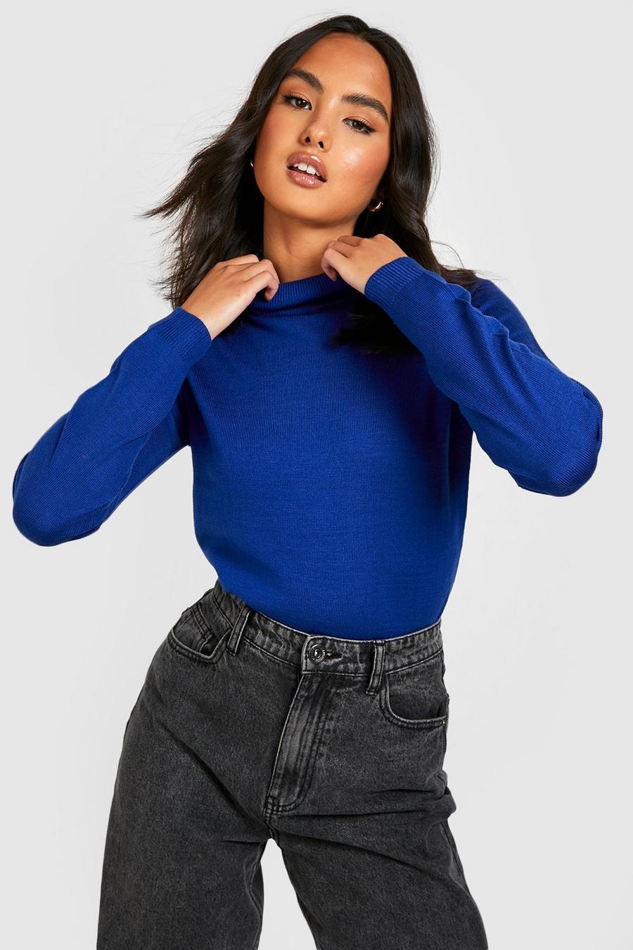 Cobalt blue Bright Turtleneck Sweater