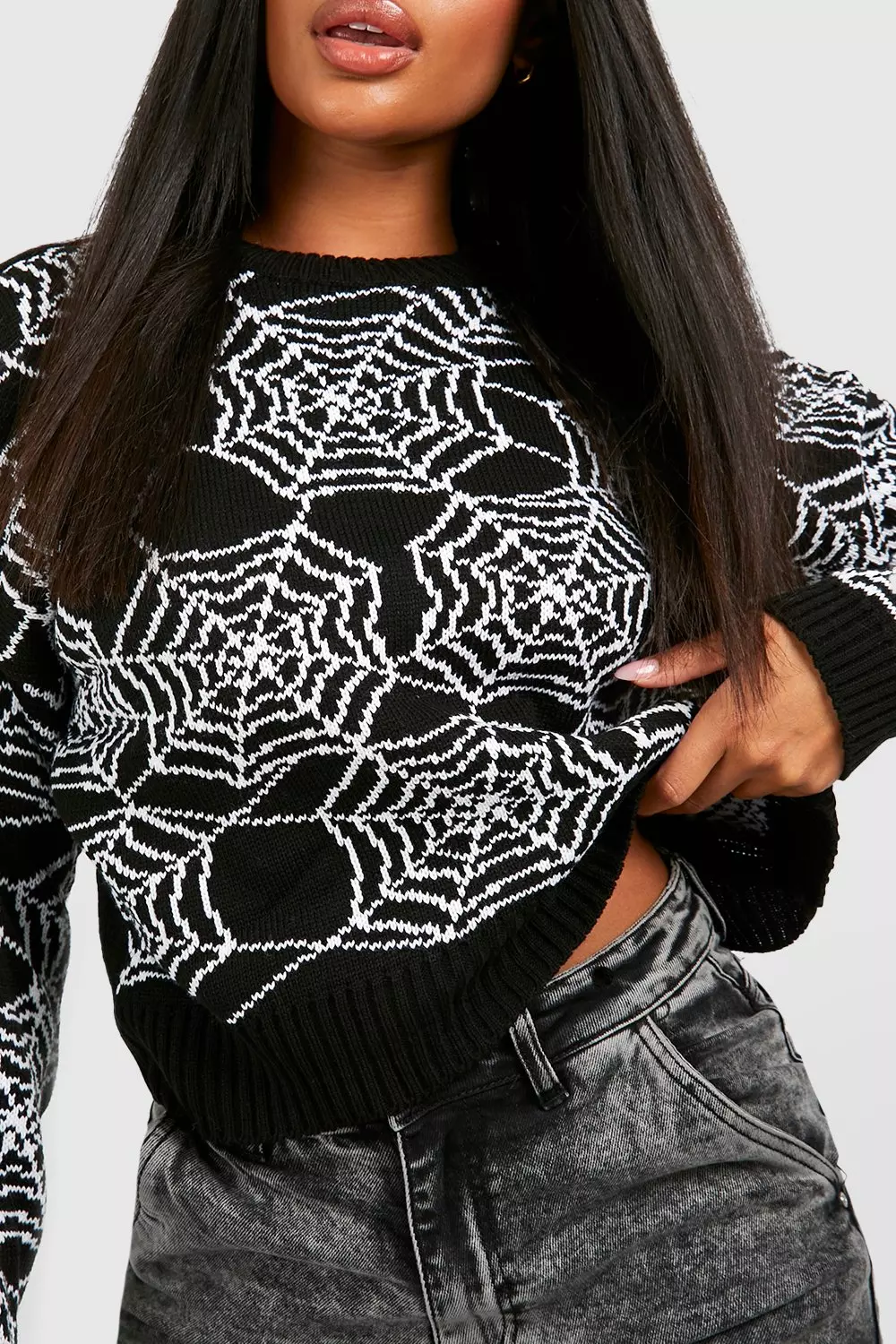 ★23FW★CODE GRAPHY★(WOMAN) CROP PATCHWORK KNITWEAR ZIP-UP Jacquard Knit Cropped Zip-Up Sweater – Urban Planet