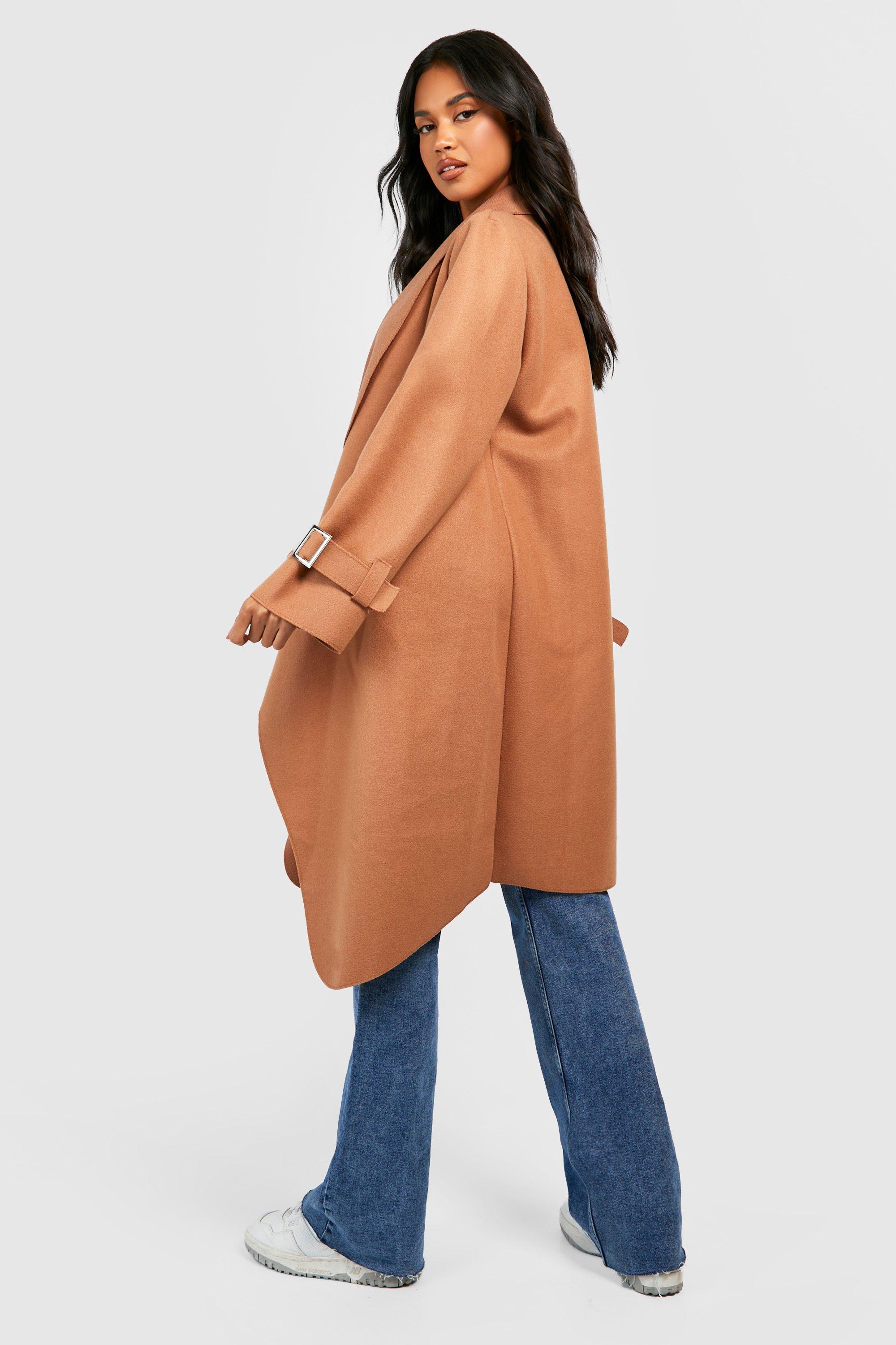 Waterfall store camel coat