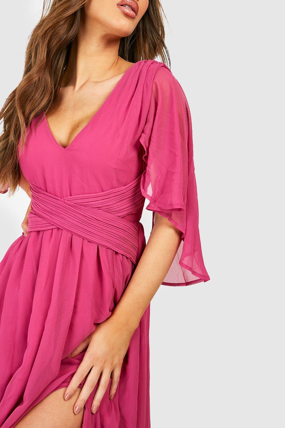 Magenta 2025 chiffon dress