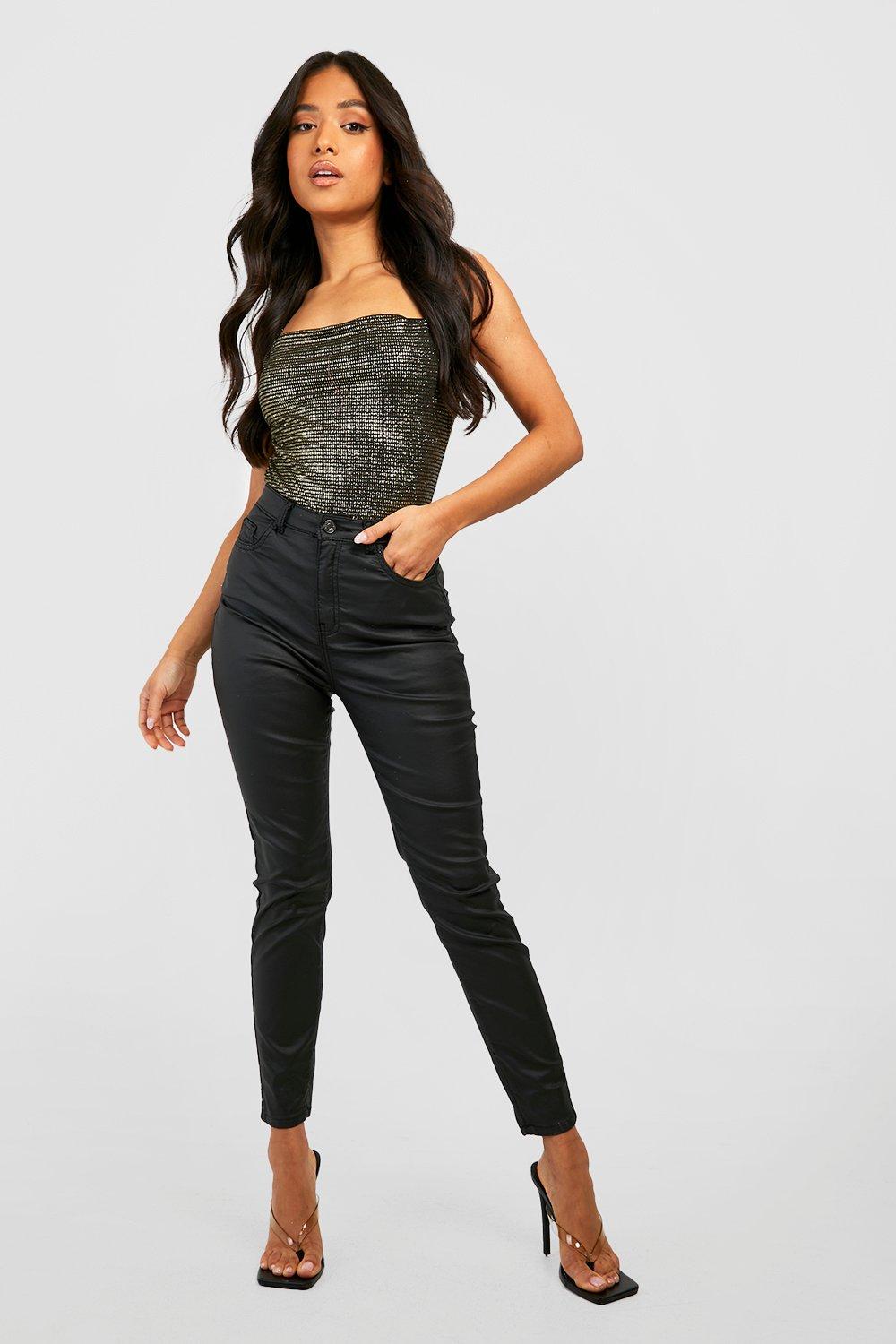 Petite pu hot sale jeans