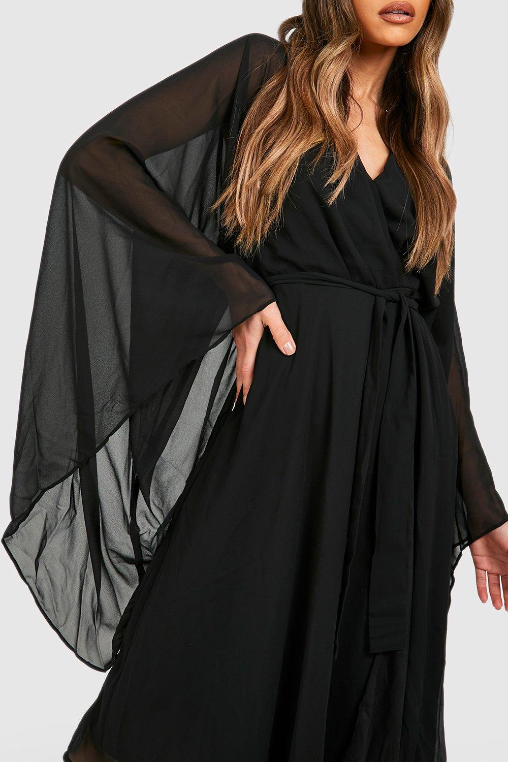 Black chiffon outlet wrap