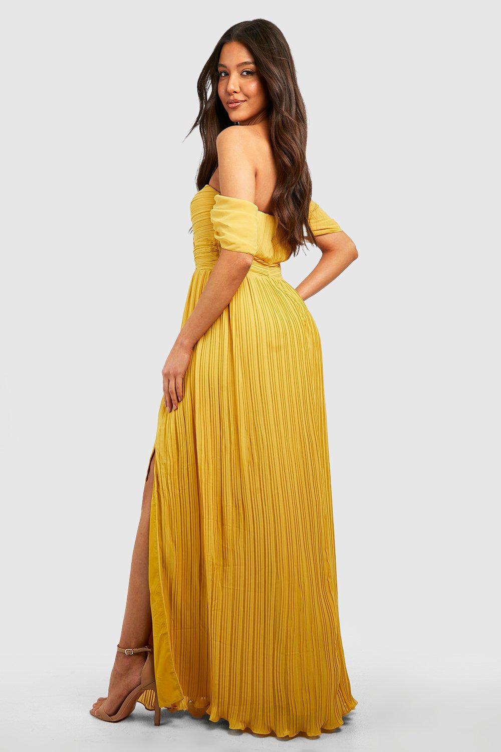 Boohoo best sale chiffon dress