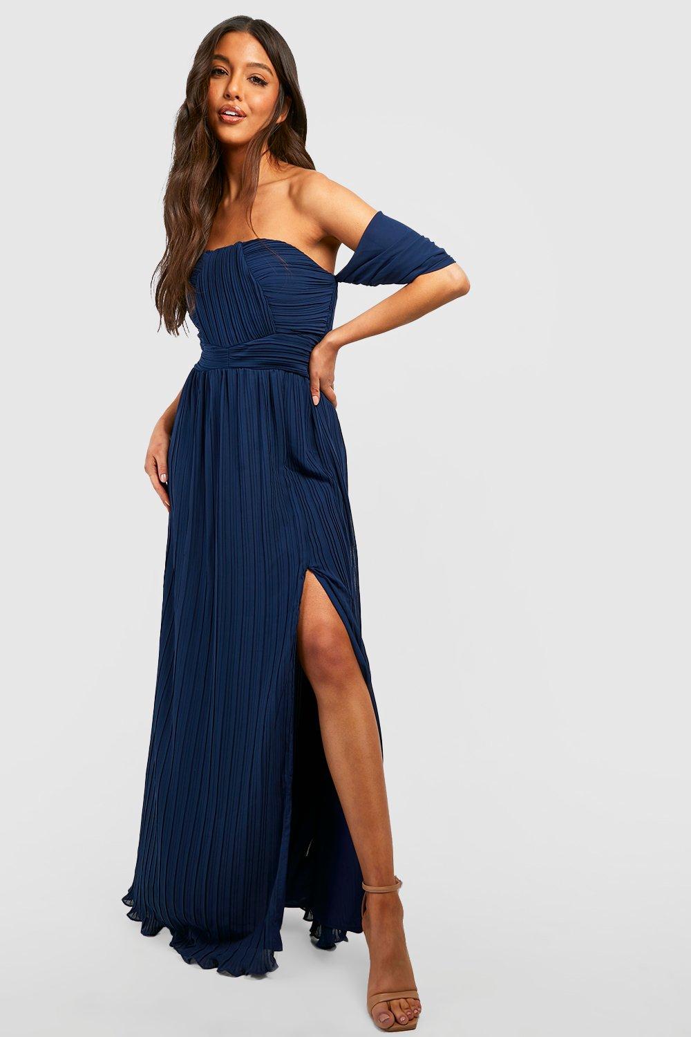 Chiffon hot sale bardot dress