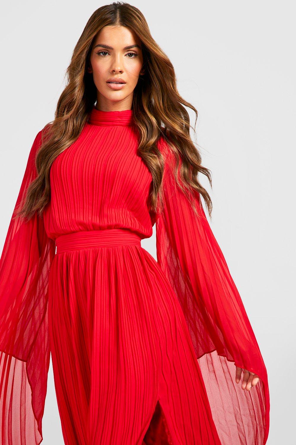 Boohoo chiffon shop maxi dress