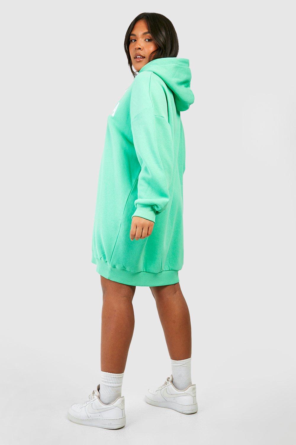 Plus Hooded California Sweater Dress boohoo