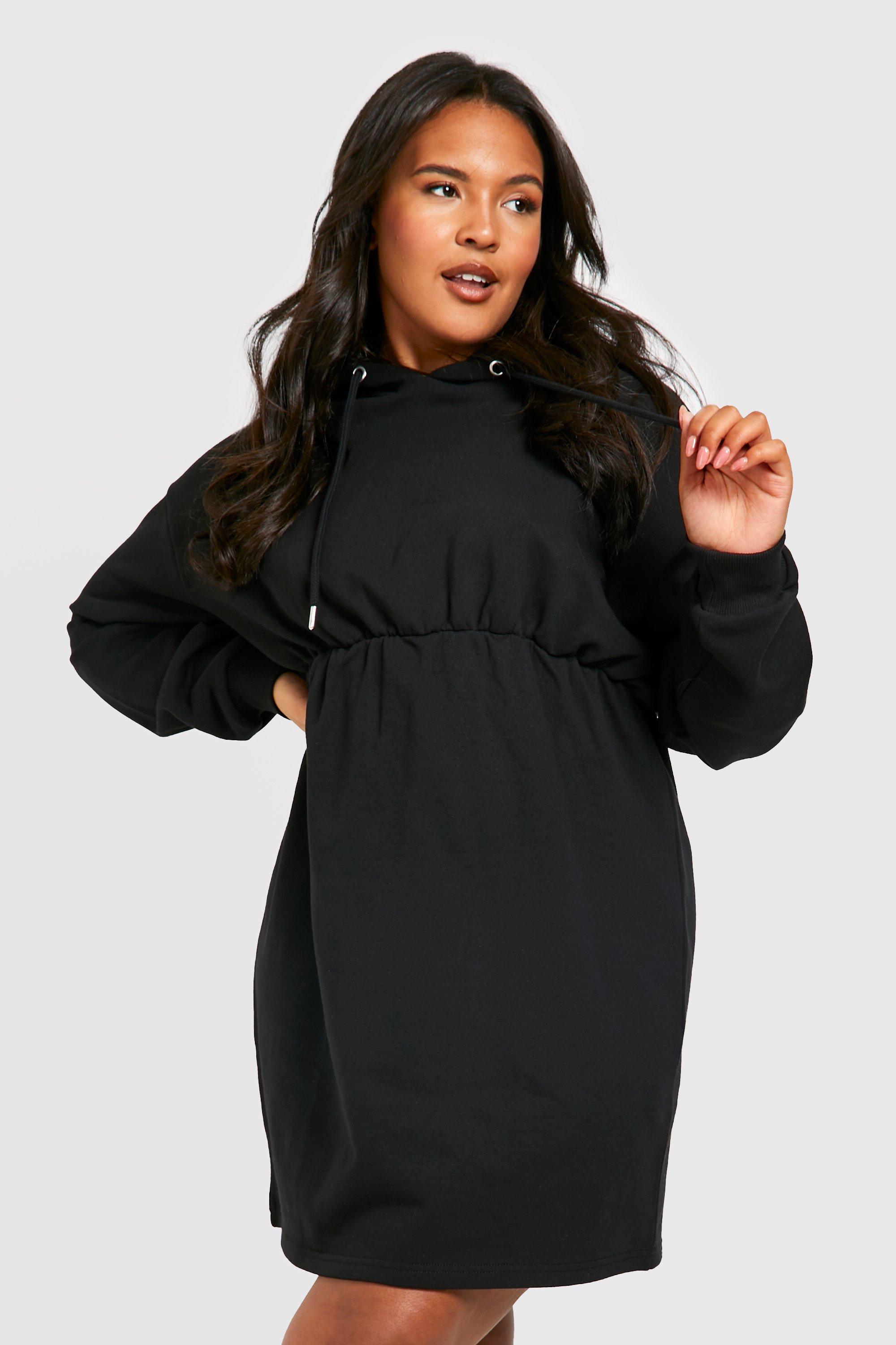 Plus size clearance hooded sweater dress