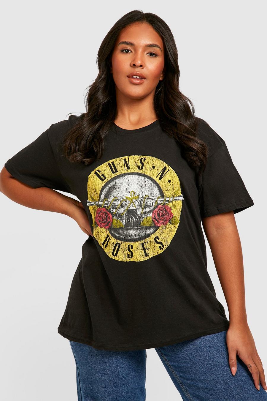 Grande taille - T-shirt à imprimé Guns N Roses, Black image number 1