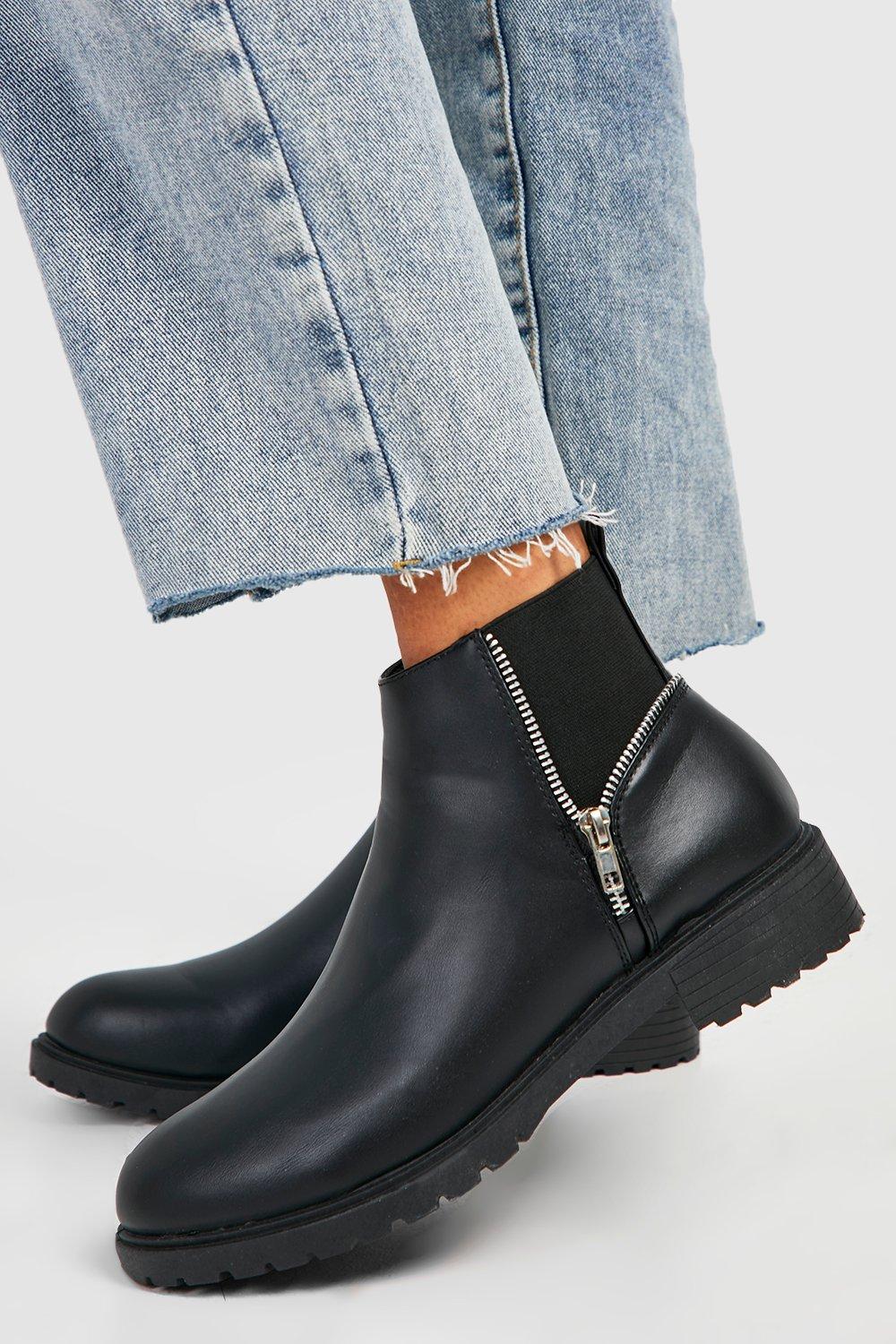 zip-detail boots