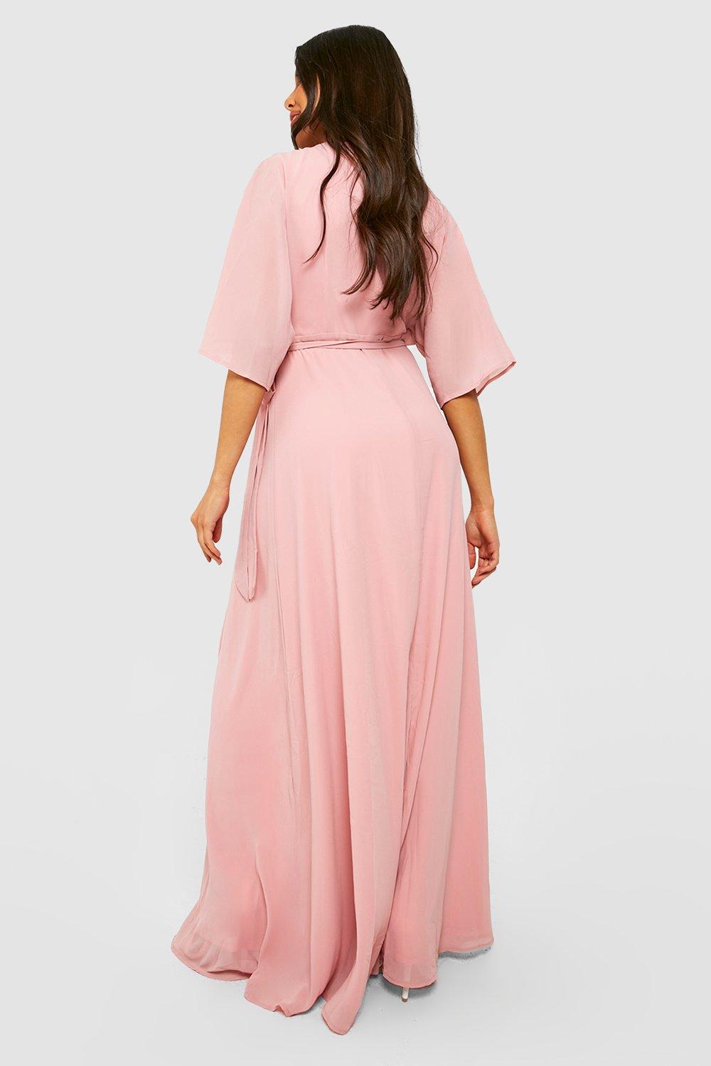 Blush wrap maxi dress hotsell