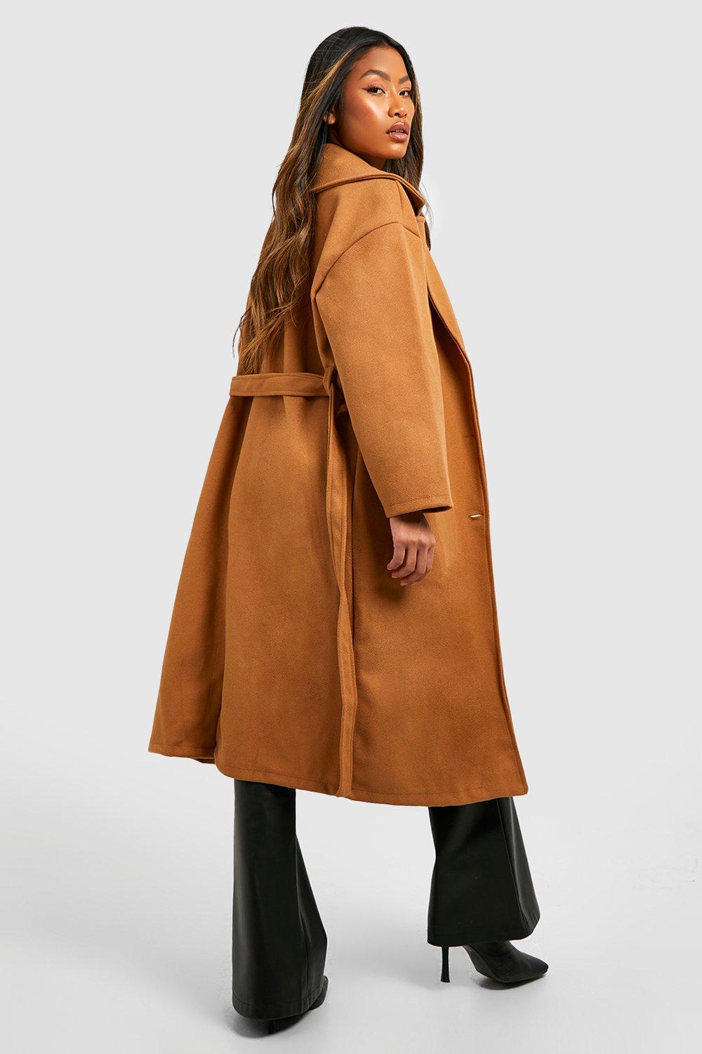 Boohoo shop beige coat