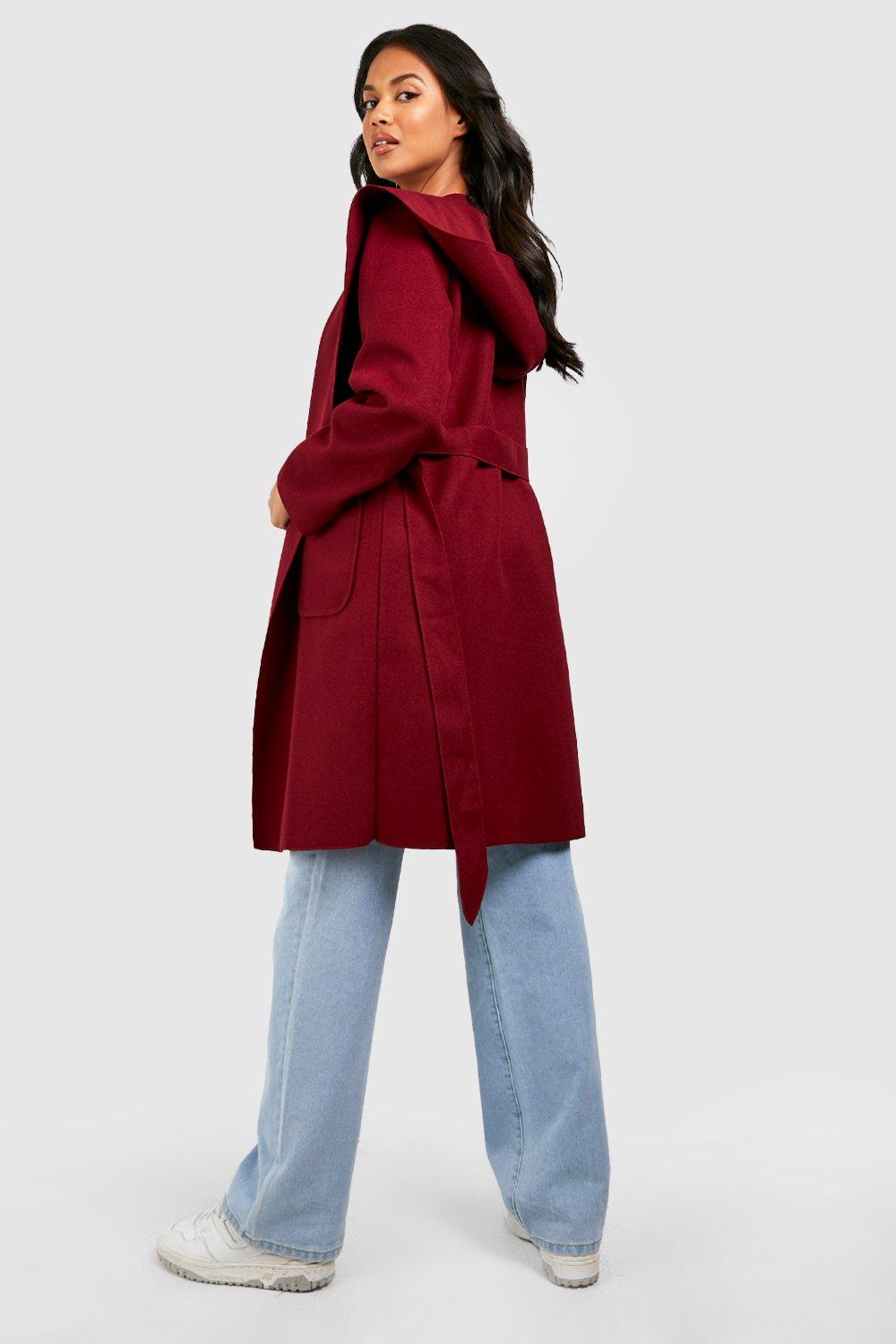 Manteau femme 2025 rouge capuche