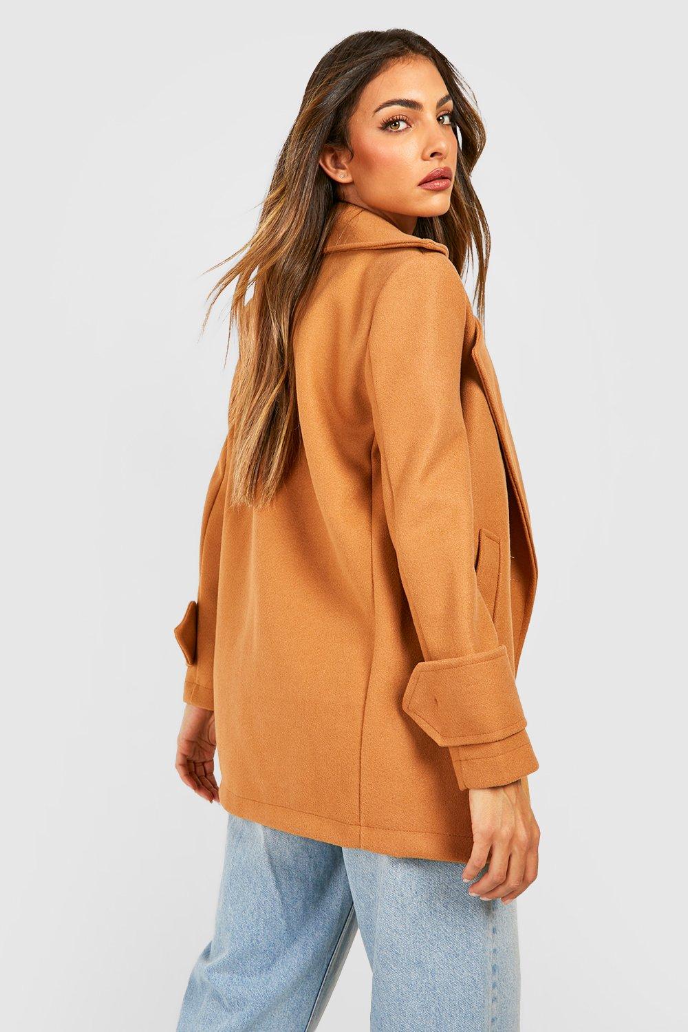 Boohoo peacoat hot sale