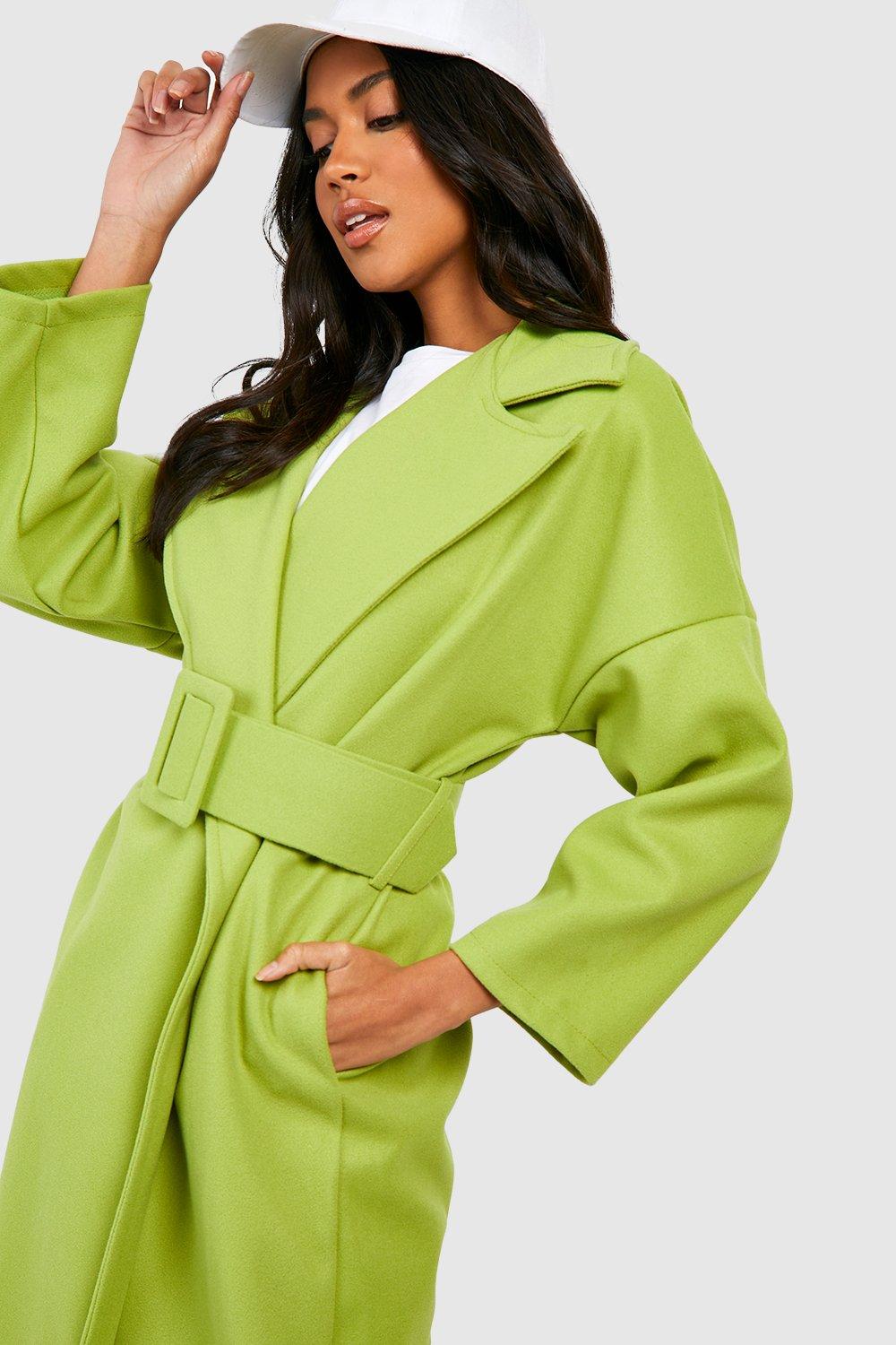 Oversized belted wool on sale coat