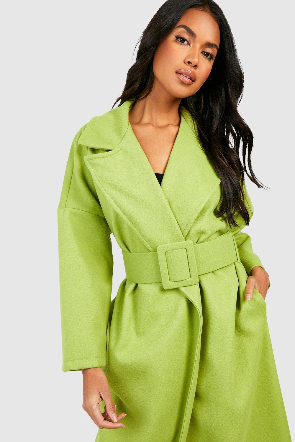 Oversized coat best sale with belt