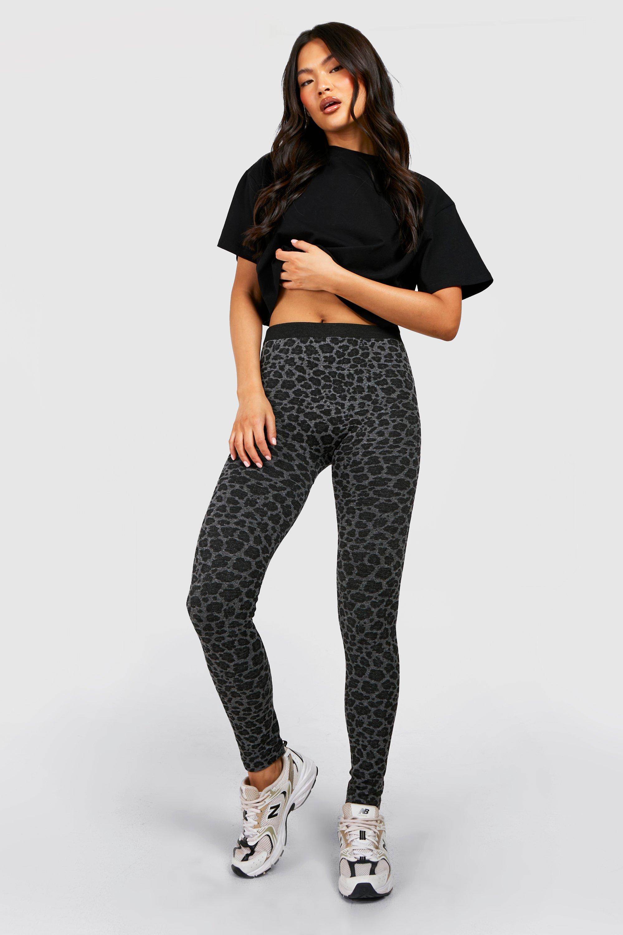 Boohoo leopard print leggings best sale