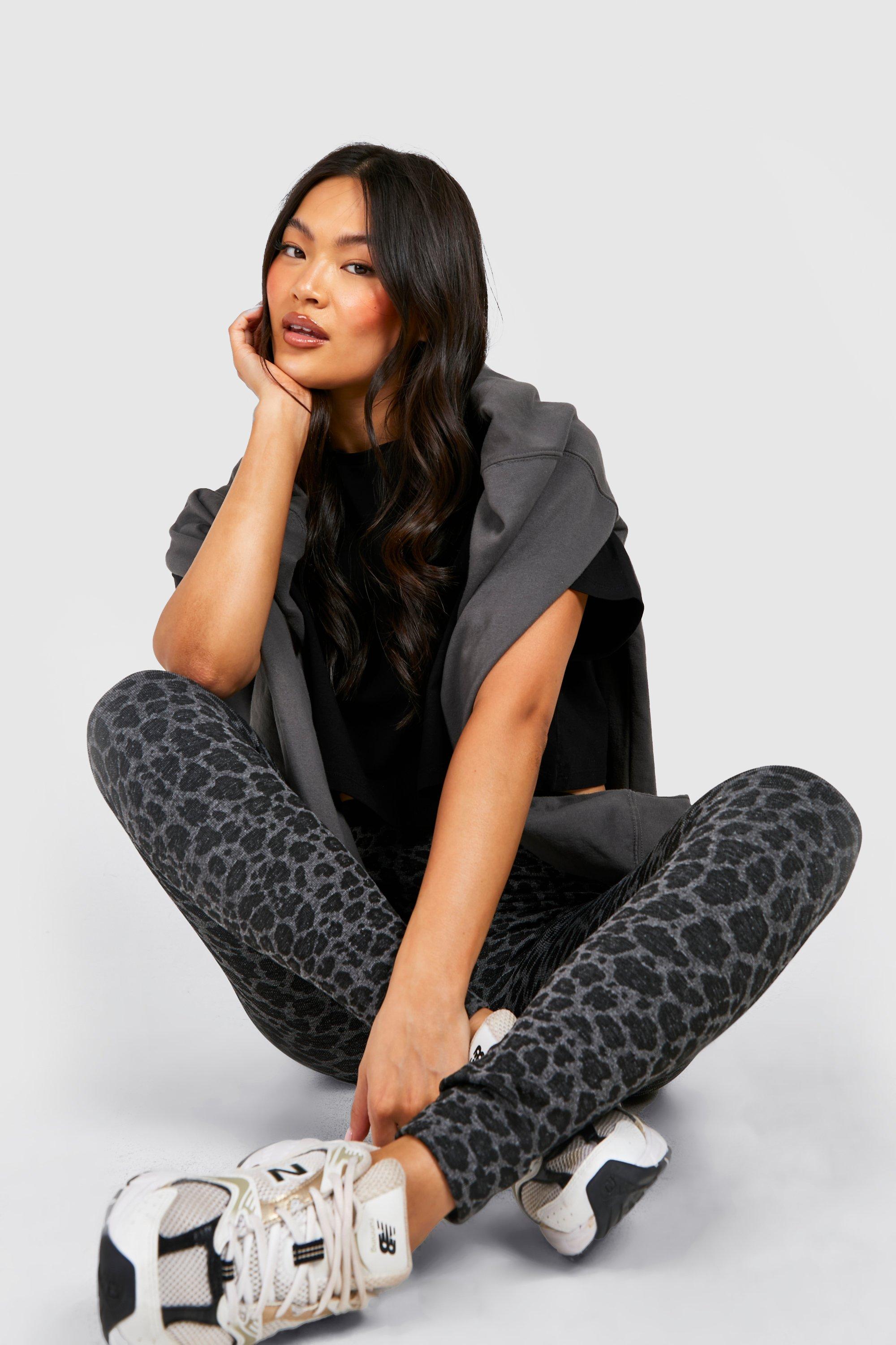 LEOPARD - Leggings - gris