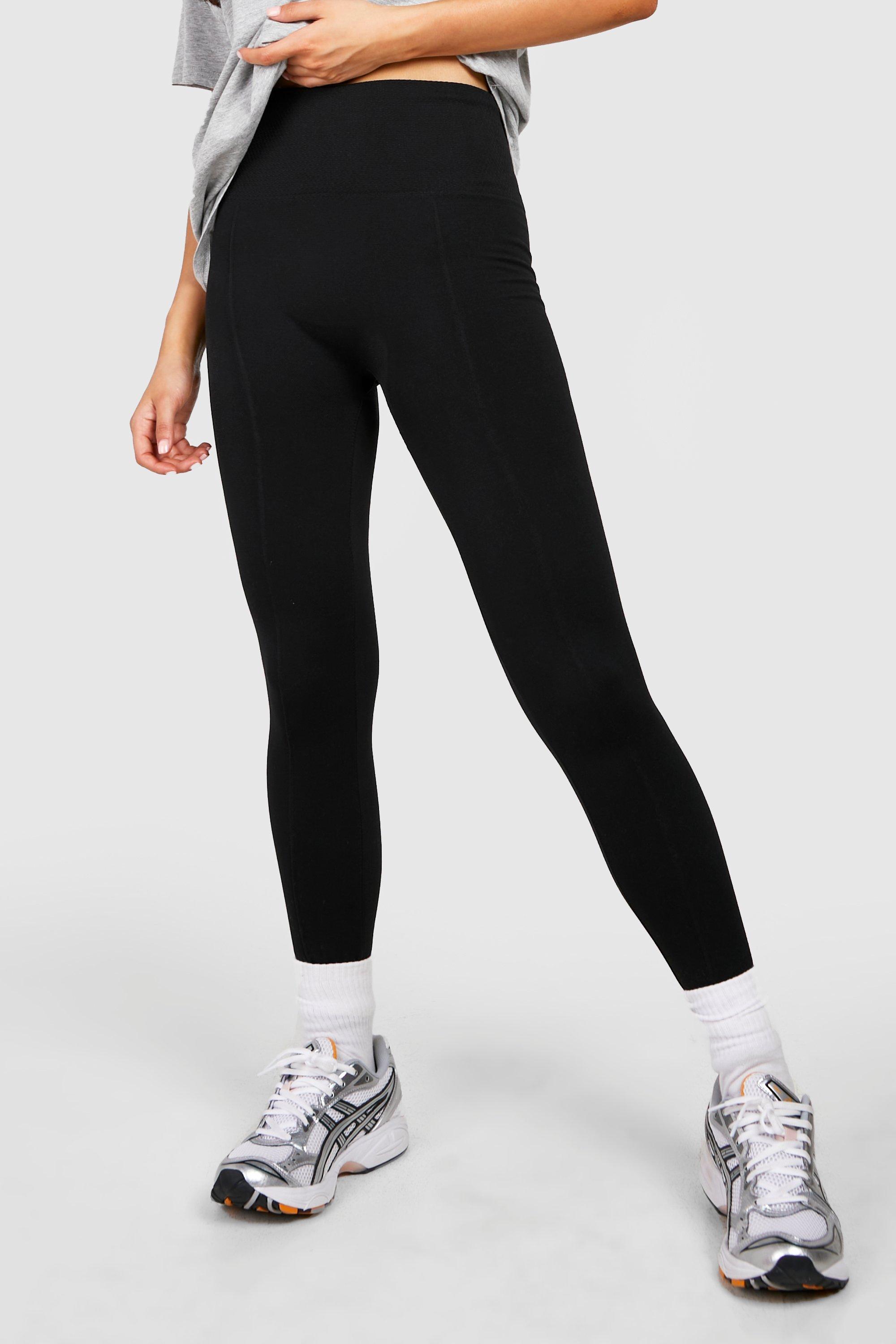 Black leggings 2025 with front seam