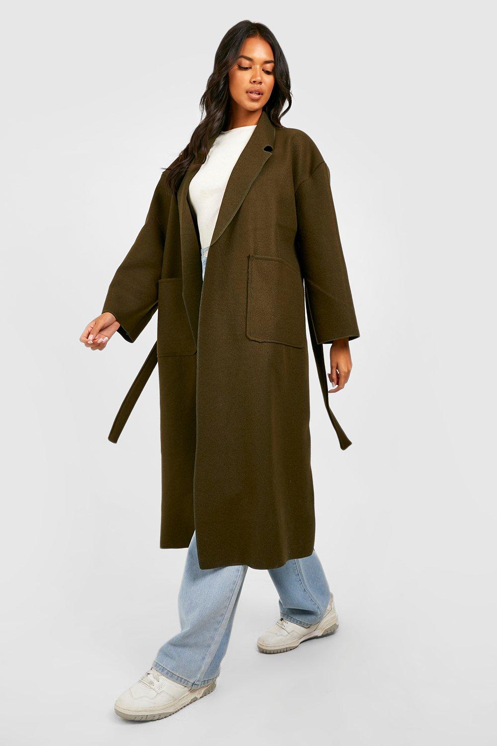 nauwkeurig Wasserette alleen Wool Look Oversized Belted Coat | boohoo