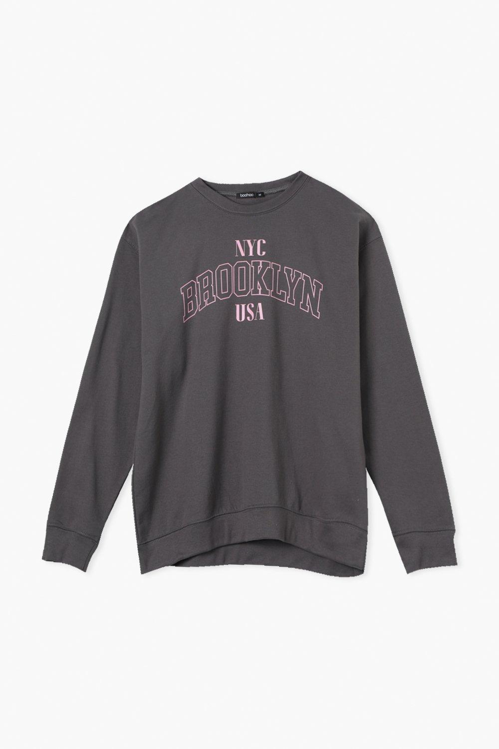 Boohoo brooklyn sweatshirt hotsell