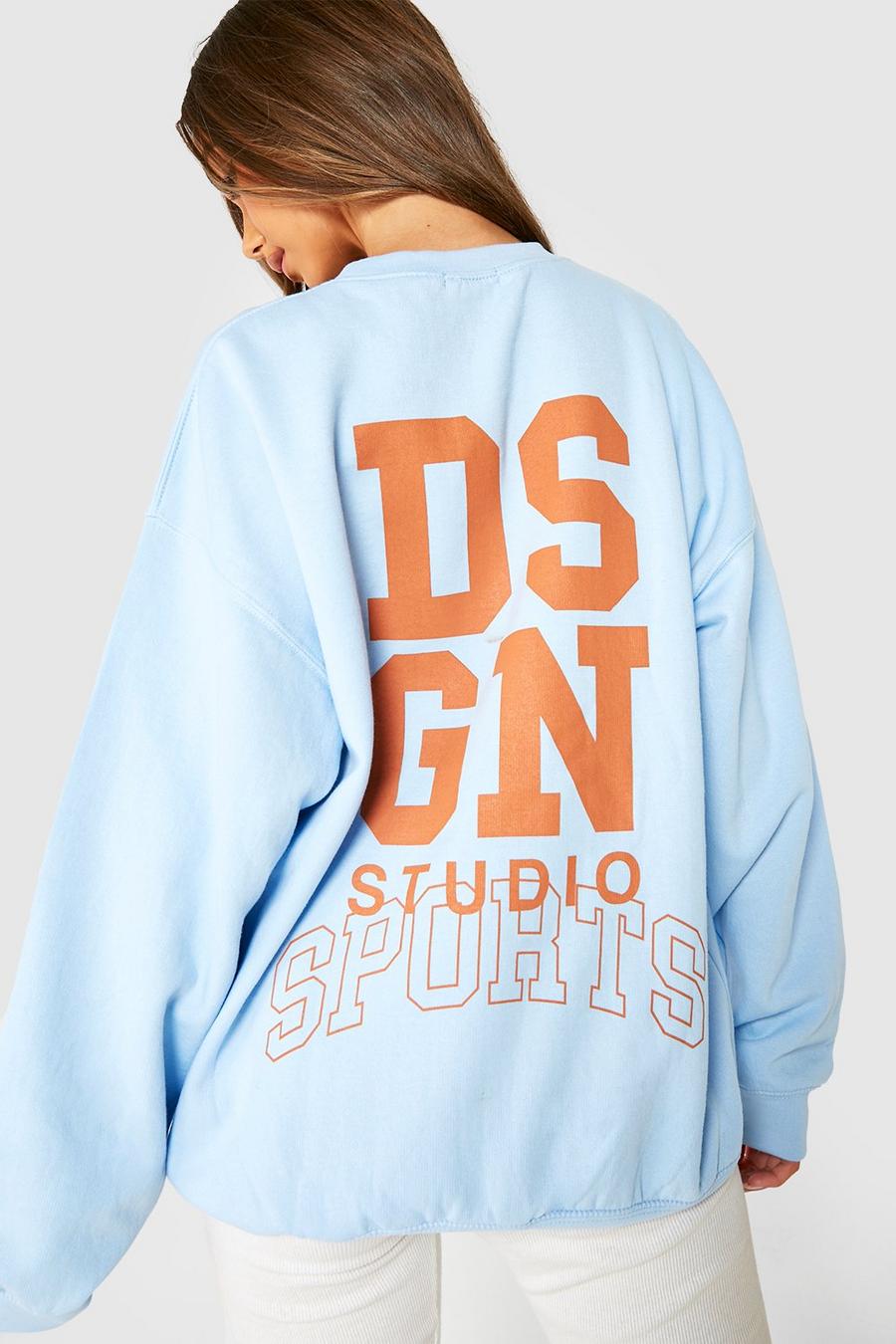 Light blue Dsgn Studio Sports Oversized Sweater  image number 1