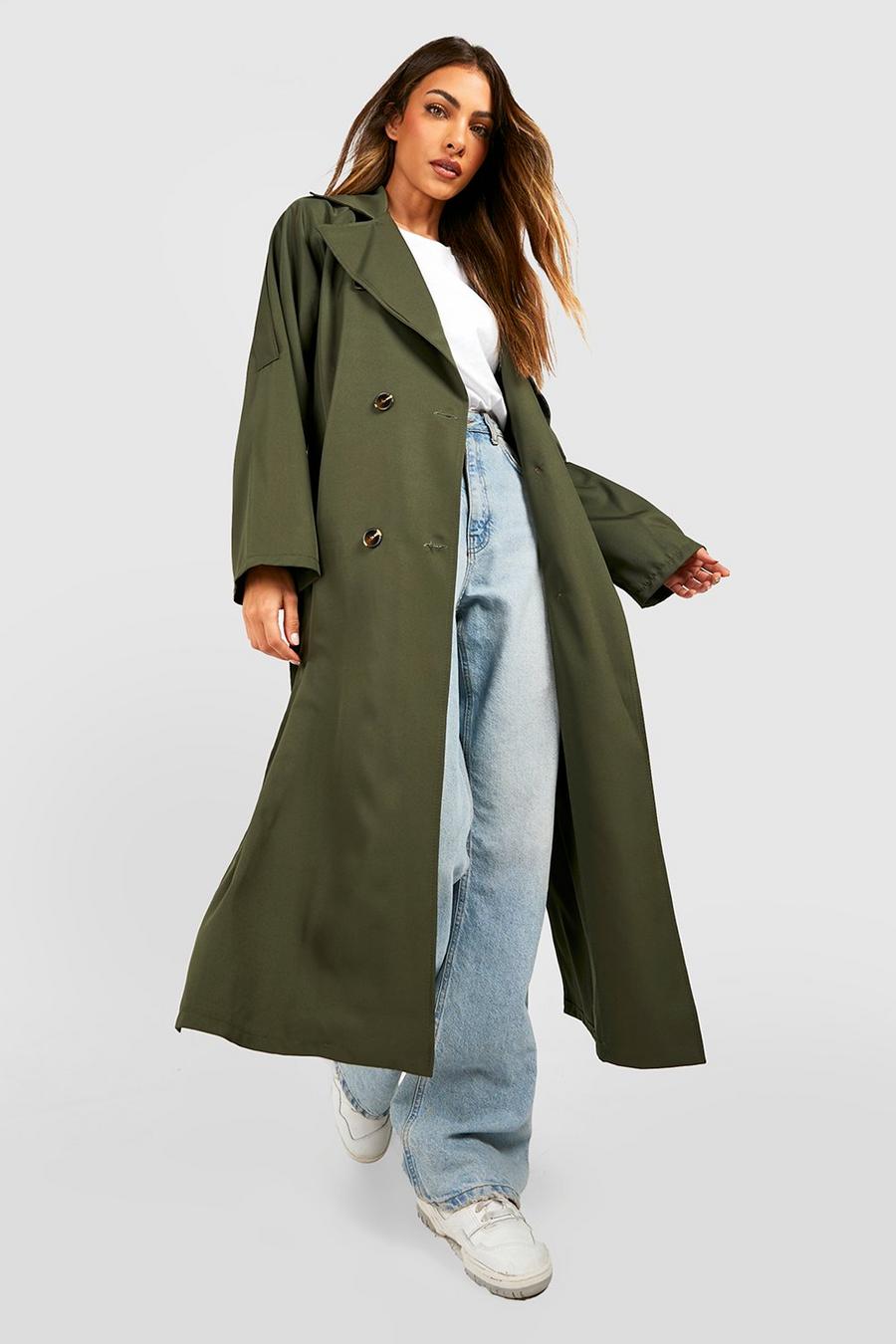 Side Split Detail Woven Trench Coat | boohoo USA Side Split Detail Woven Trench Coat | boohoo USA
