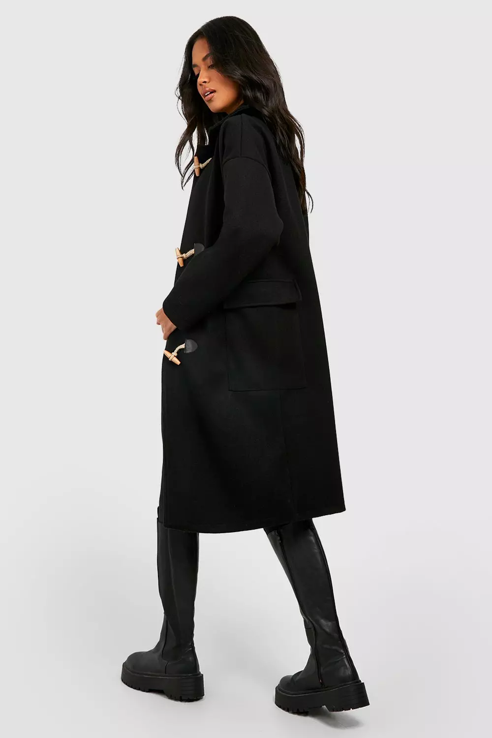 Boohoo duffle clearance coat