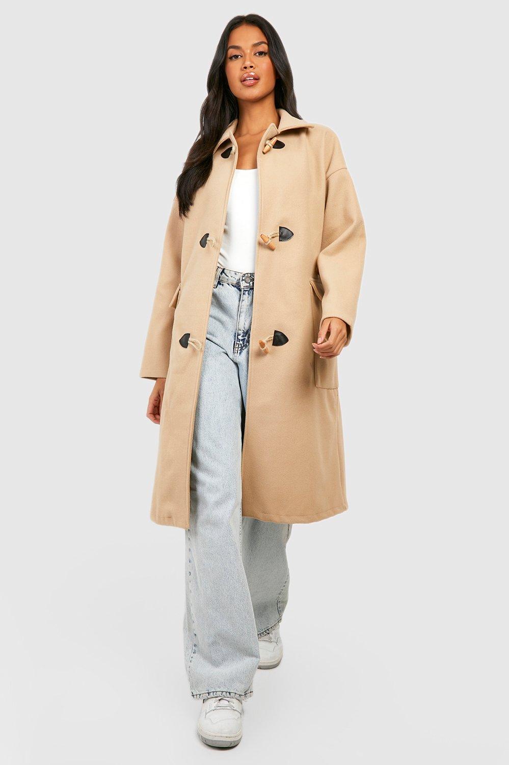 Plus size 2024 toggle coat