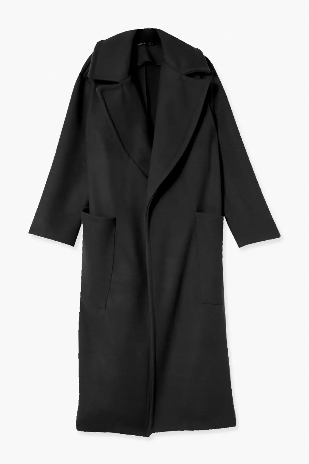 Black Maxi Wool Look Coat alternative image
