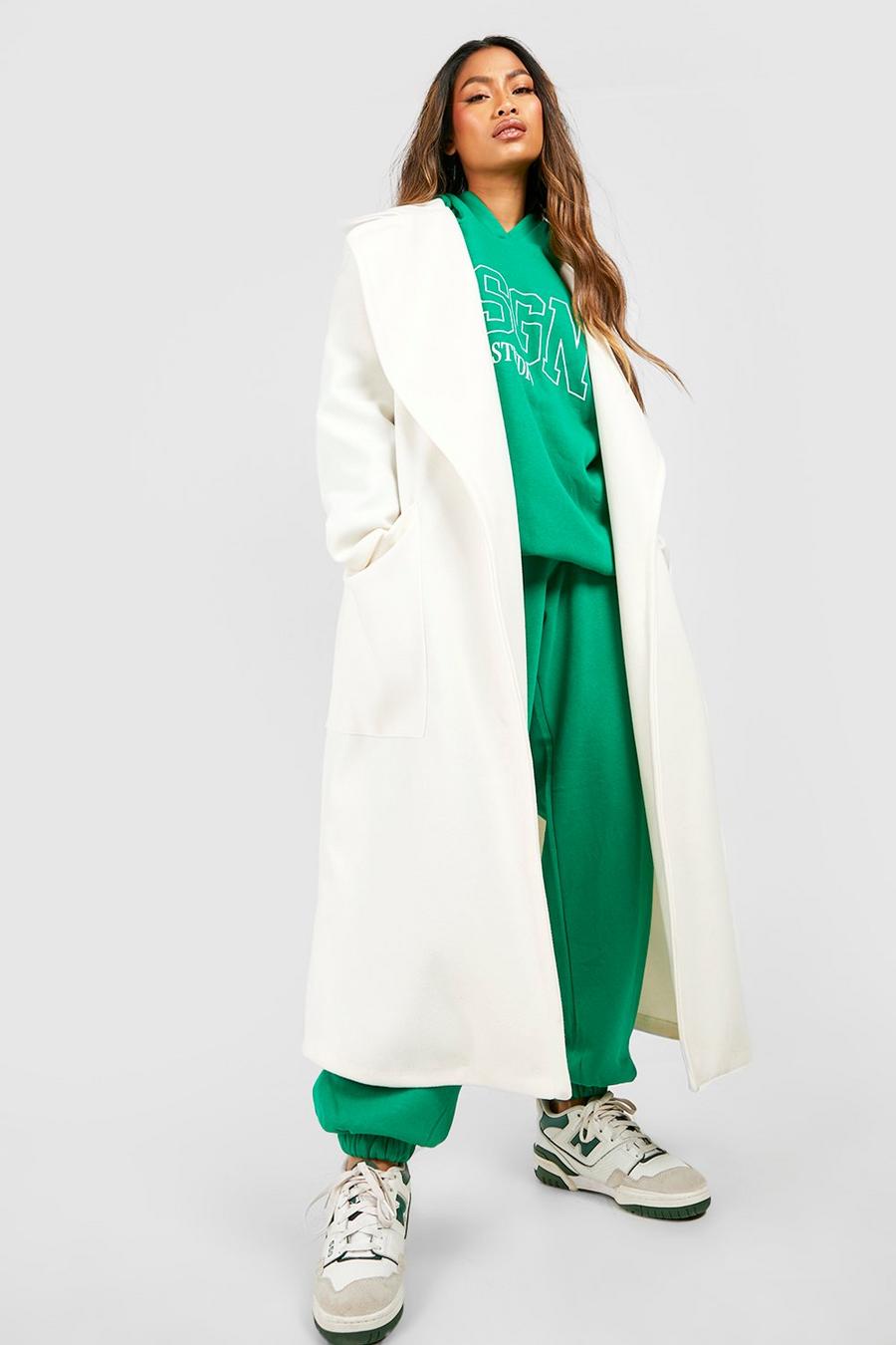 Ivory Maxi Wool Look Coat image number 1