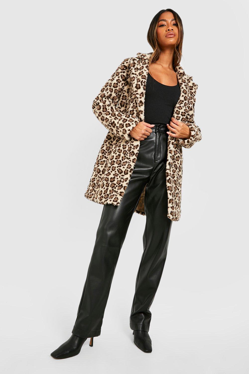 Manteau discount leopard stradivarius