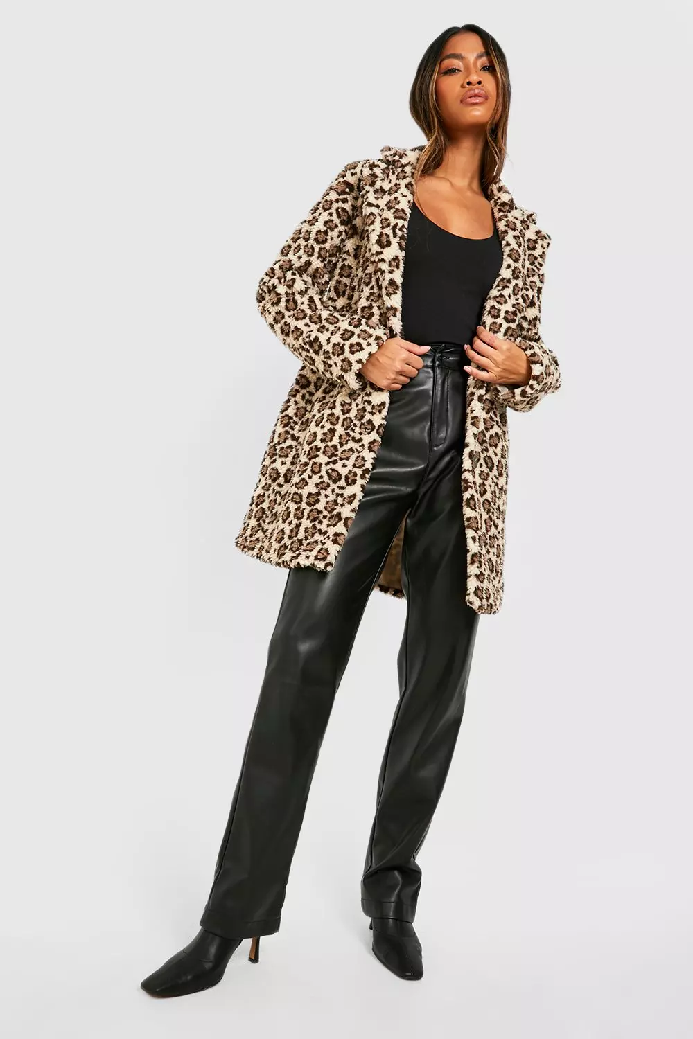 Leopard hotsell teddy coat