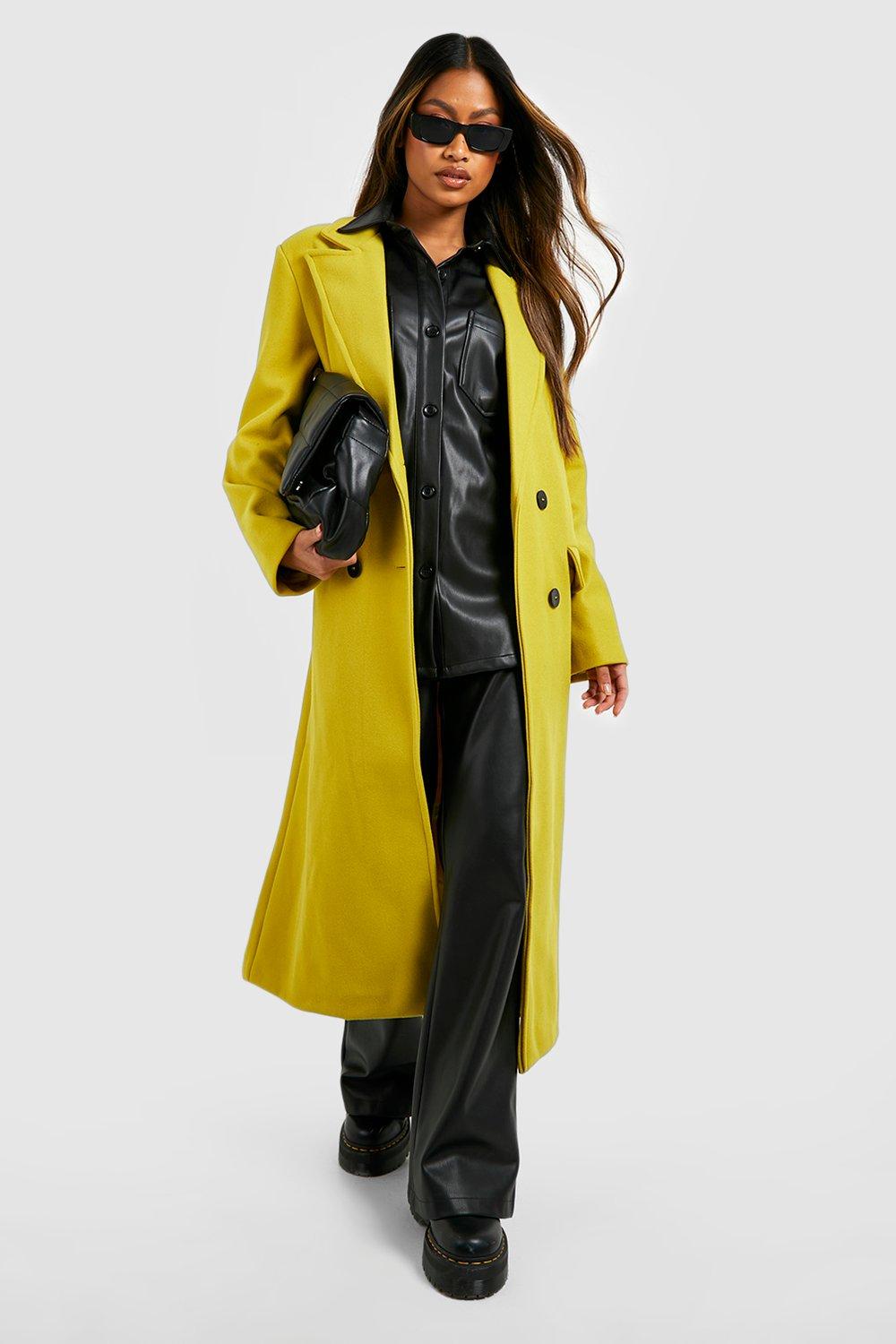 Boohoo hot sale yellow coat