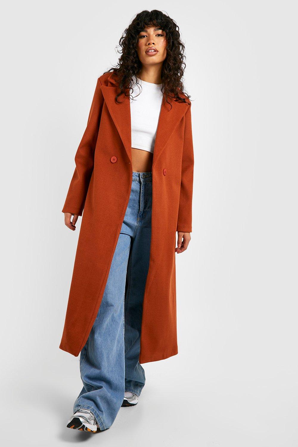 Rust hot sale wool coat