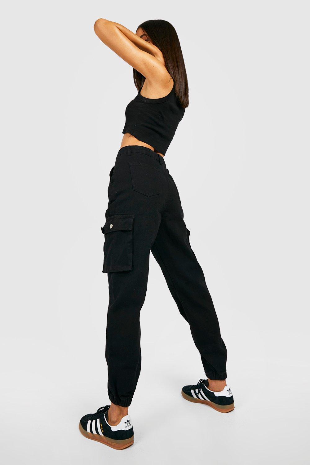 Black 2024 cargo joggers