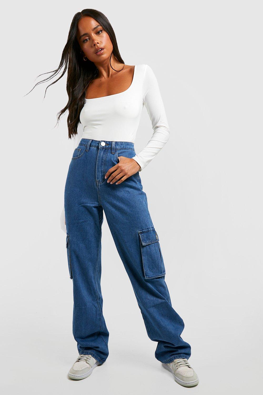 short girl high waisted jeans