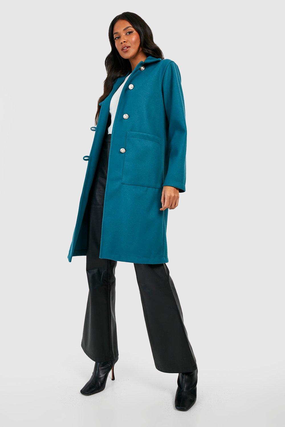 womens grey pea coat