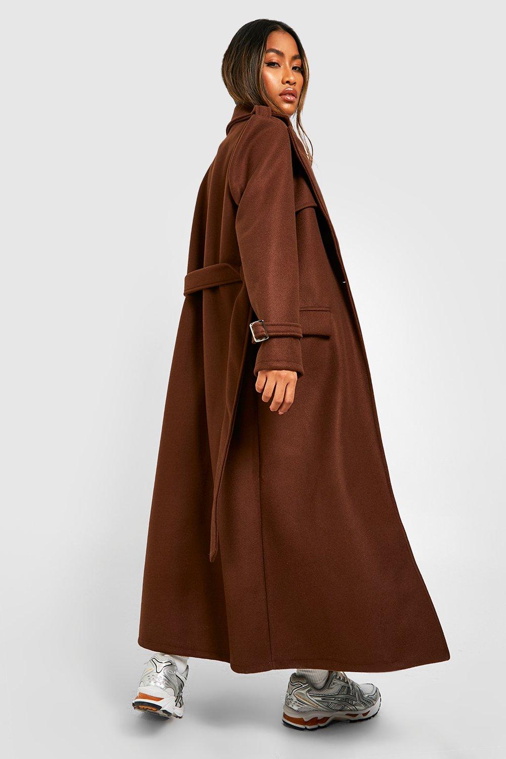 Belted cheap maxi coat