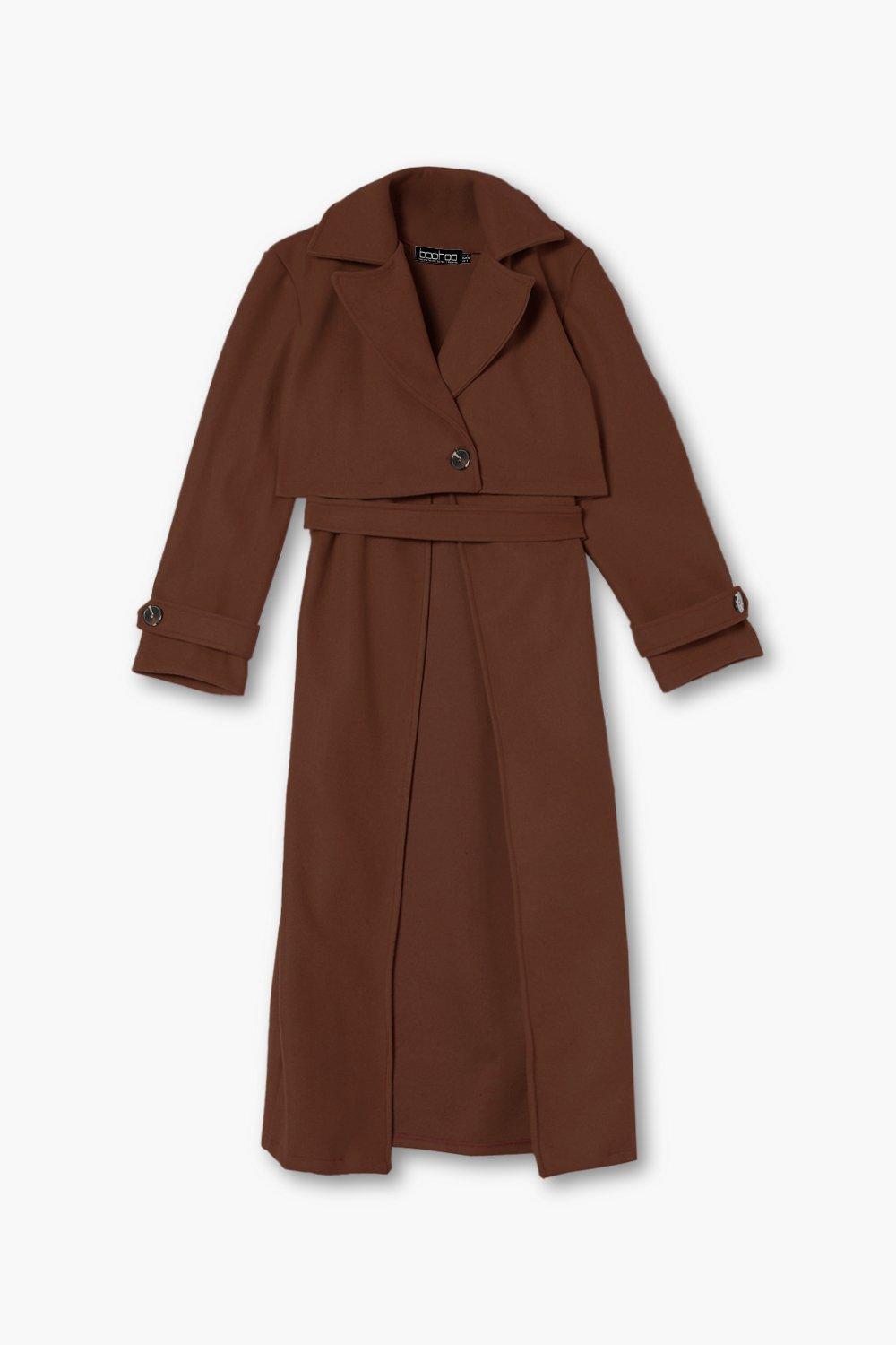 Boohoo on sale long coat