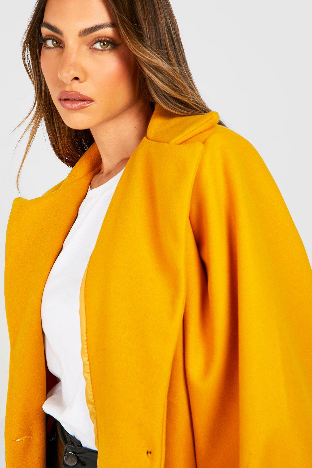 Boohoo yellow coat best sale