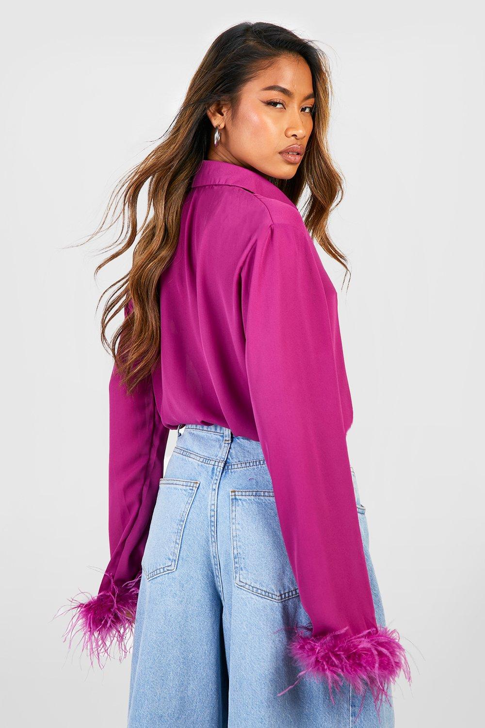 Purple store chiffon top