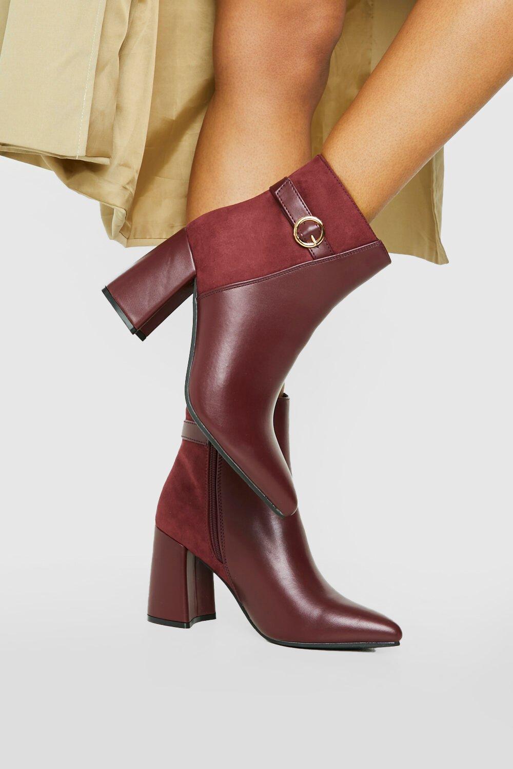 Ankle boots with buckle detail sale